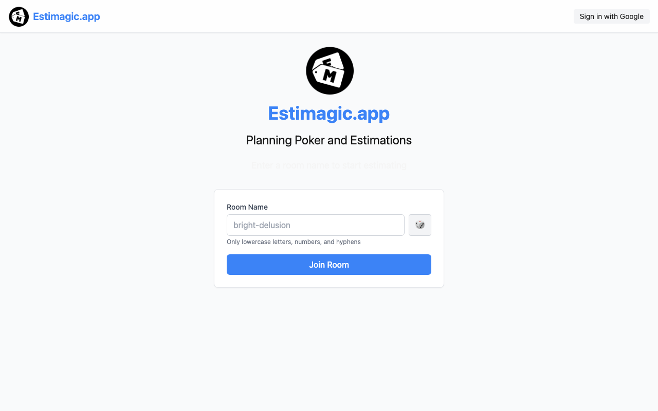 Screenshot of Estimagic - Planning Poker